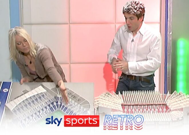Helen Chamberlain accidentally destroys Stamford Bridge model on Soccer AM Xmas special