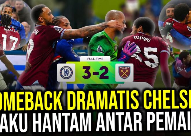 KRONOLOGI KERIBUTAN PEMAIN HINGGA KARTU MERAH! CHELSEA COMEBACK DRAMATIS 3-2 LEWAT GOL TELAT ENZO