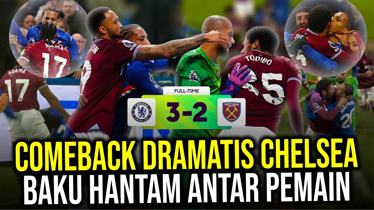 KRONOLOGI KERIBUTAN PEMAIN HINGGA KARTU MERAH! CHELSEA COMEBACK DRAMATIS 3-2 LEWAT GOL TELAT ENZO