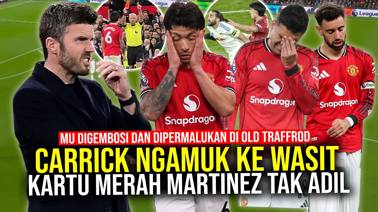 LAGI-LAGI DIGEMBOSI KARTU MERAH KONTROVERSI MU KEOK 2-1 DI KANDANG! CARRICK NGAMUK SALAHKAN WASIT