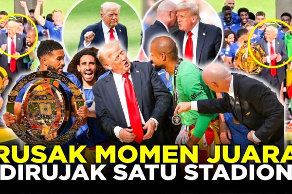 Youtube Thumbnail image of : MOMEN PEMAIN CHELSEA BINGUNG TRUMP IKUT-IKUTAN SELEBRASI LANGGAR PROTOKOL JUARA CWC 2025
