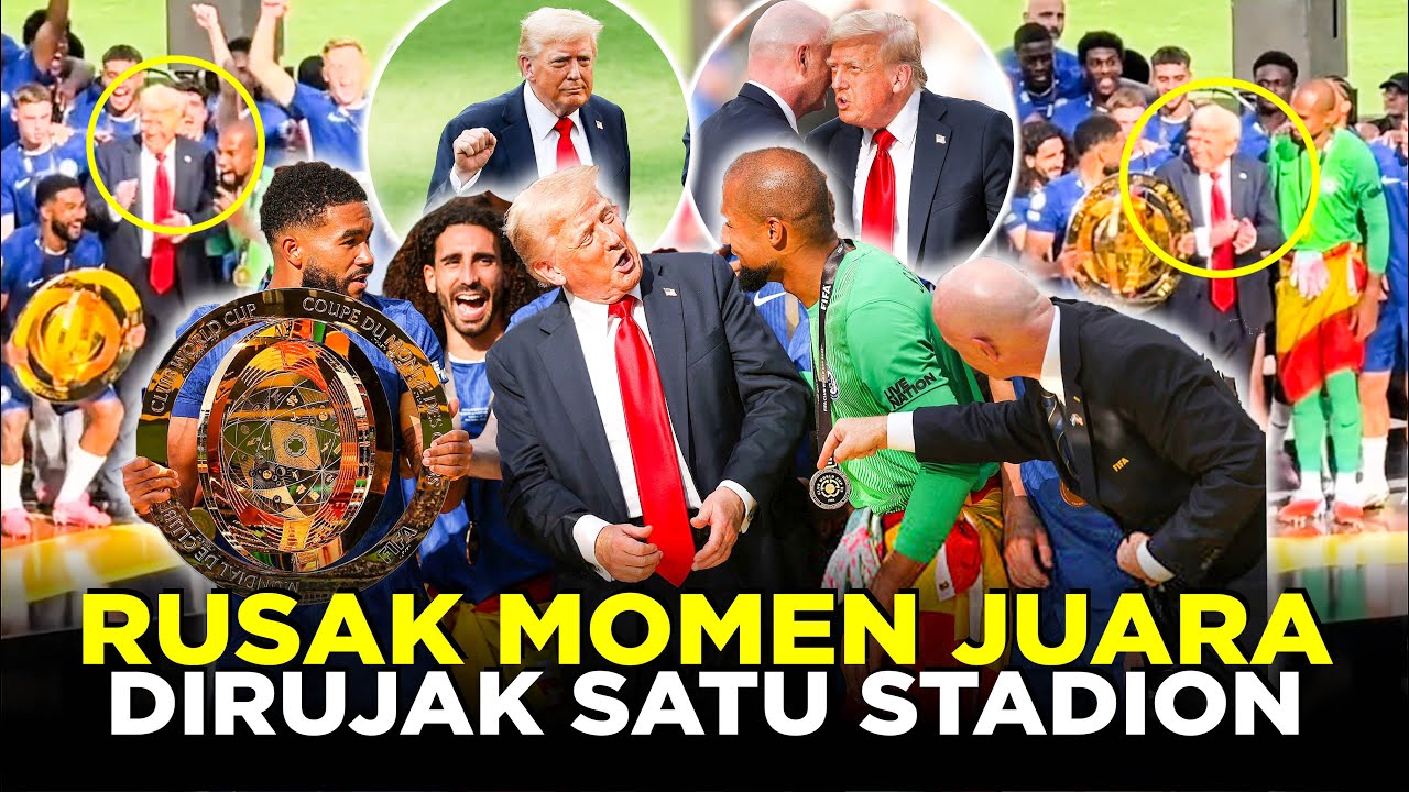 Youtube Thumbnail image of : MOMEN PEMAIN CHELSEA BINGUNG TRUMP IKUT-IKUTAN SELEBRASI LANGGAR PROTOKOL JUARA CWC 2025