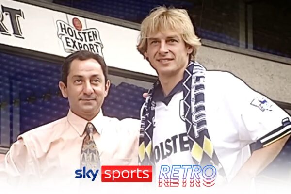 Youtube Thumbnail image of : Jurgen Klinsmann signs for Tottenham Hotspur
