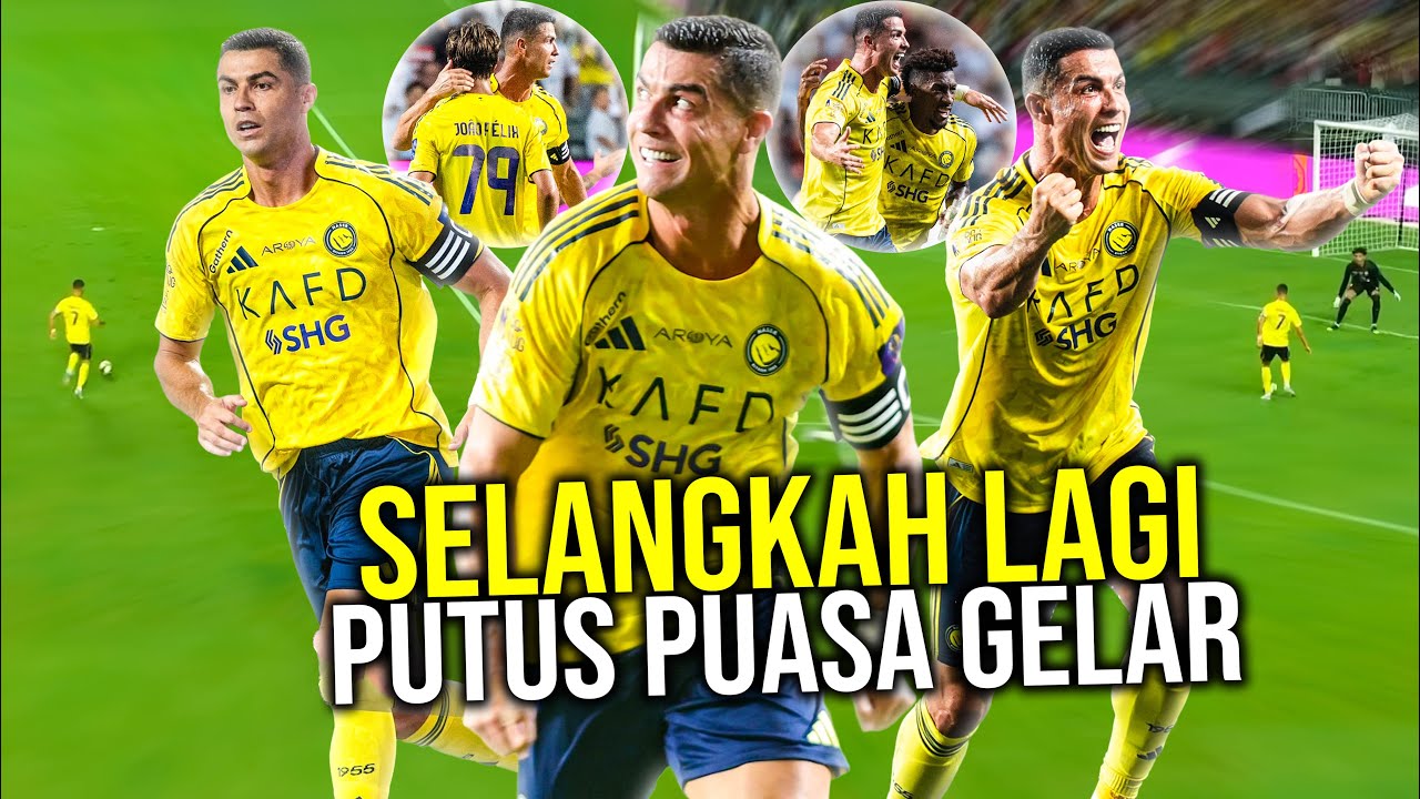 Youtube Thumbnail image of : THE DREAM TEAM AL NASSR SIKAT BENZEMA CS PAKAI 10 PEMAIN! RONALDO SELANGKAH LAGI AKHIRI PUASA GELAR