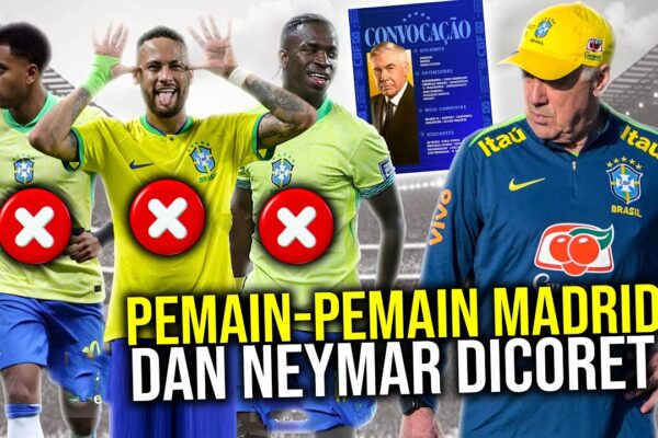 Youtube Thumbnail image of : KEPUTUSAN BERANI ANCELOTTI DI TIMNAS BRASIL! CORET NEYMAR DAN PEMAIN-PEMAIN MADRID