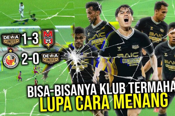 Youtube Thumbnail image of : IRONI DEWA UNITED KLUB TERMAHAL DI LIGA INDONESIA YANG SULIT MENANG MALAH TERPURUK DI ZONA DEGRADASI