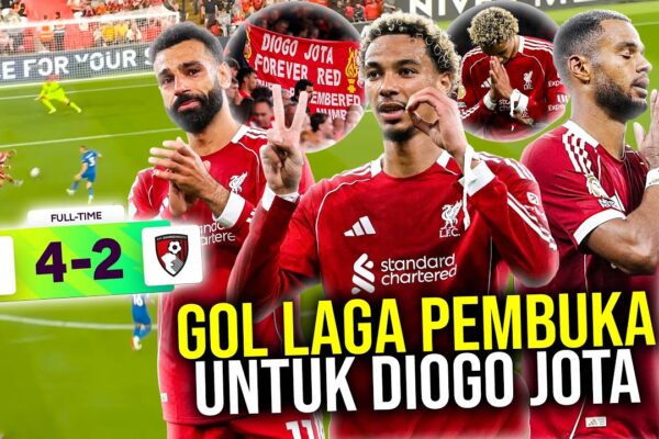 Youtube Thumbnail image of : BARU LAGA PEMBUKA LANGSUNG FULL DRAMA! MOMEN LIVERPOOL TUNJUKAN MENTAL JUARA SIKAT BOURNEMOUTH 4-2