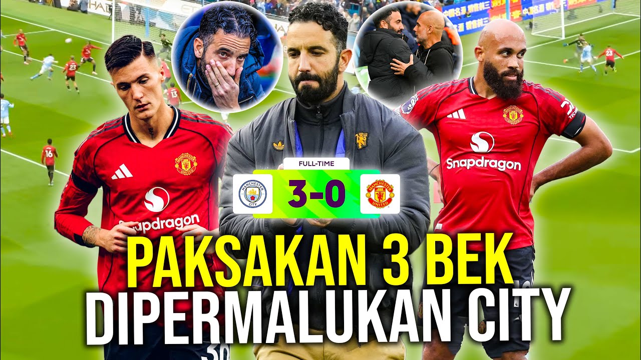 Youtube Thumbnail image of : LEBIH PARAH DARI TEN HAG! NGOTOT PAKAI FILOSOFI 3 BEK MESKI GAGAL TOTAL AMORIM DIBANTAI CITY 3-0