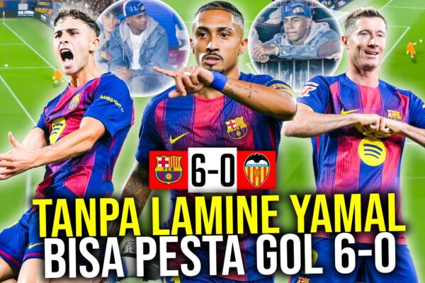 Youtube Thumbnail image of : YAMAL ABSEN BARCELONA MALAH MENGGILA! PERMAK VALENCIA SETENGAH LUSIN TEMPEL KETAT REAL MADRID
