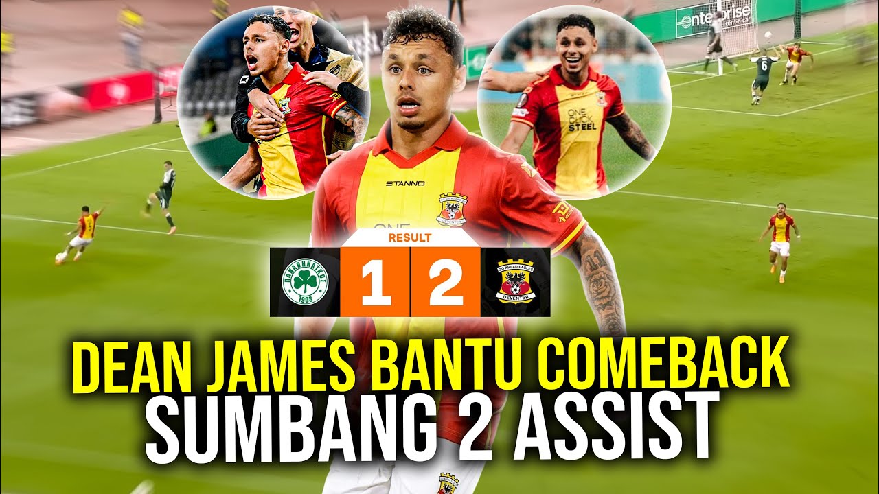 Youtube Thumbnail image of : PENAMPILAN CIAMIK DEAN JAMES CETAK DUA ASSIST DI LIGA EUROPA BANTU GO AHEAD EAGLES MENANG COMEBACK