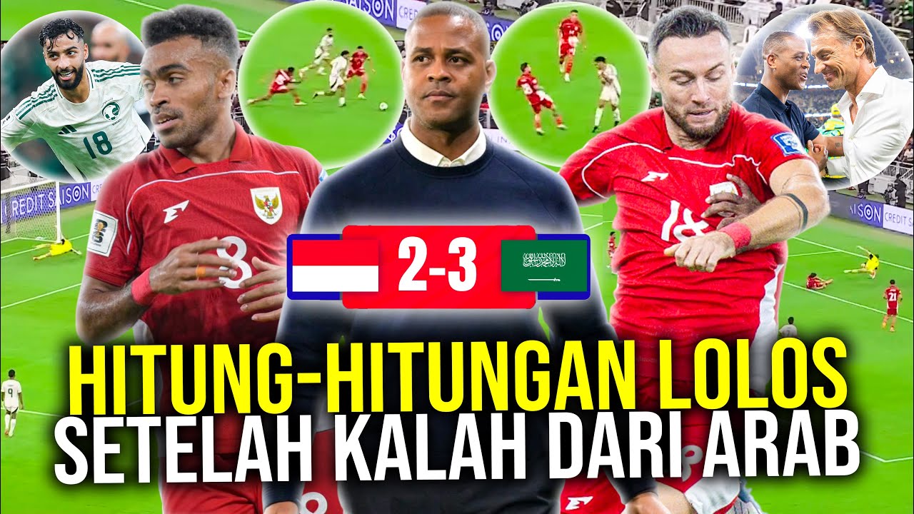 Youtube Thumbnail image of : TIMNAS INDONESIA MASIH BISA LOLOS LANGSUNG KE PIALA DUNIA 2026 MESKI KALAH 3-2 LAWAN ARAB!