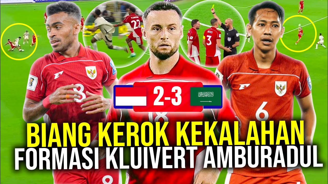 Youtube Thumbnail image of : BIANG KEROK KEKALAHAN TIMNAS LAWAN ARAB! FORMASI ACAK-ACAKAN KLUIVERT PASANG PEMAIN BUKAN DI POSISI