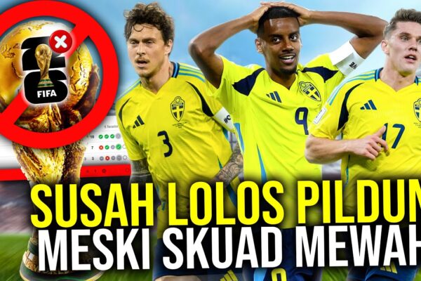 Youtube Thumbnail image of : DUET GYOKERES ISAK TAK BERKUTIK DI KUALIFIKASI PILDUN! SWEDIA BANJIR KRITIK BELUM PERNAH MENANG TER