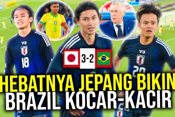 Youtube Thumbnail image of : BRASIL SAMPAI KOCAR-KACIR BIKIN BLUNDER HINGGA BUNDIR! BAGAIMANA JEPANG BISA JADI TIM KELAS DUNIA