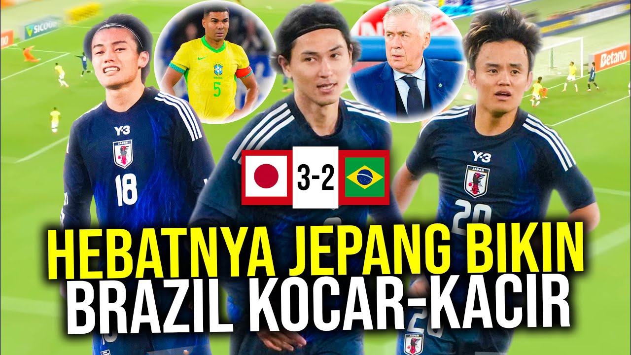 Youtube Thumbnail image of : BRASIL SAMPAI KOCAR-KACIR BIKIN BLUNDER HINGGA BUNDIR! BAGAIMANA JEPANG BISA JADI TIM KELAS DUNIA