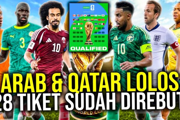 Youtube Thumbnail image of : 28 TIKET SUDAH DIREBUT! ARAB - QATAR LOLOS SENEGAL PANTAI GADING SUSUL AFRIKA SELATAN! INGGRIS LOLOS