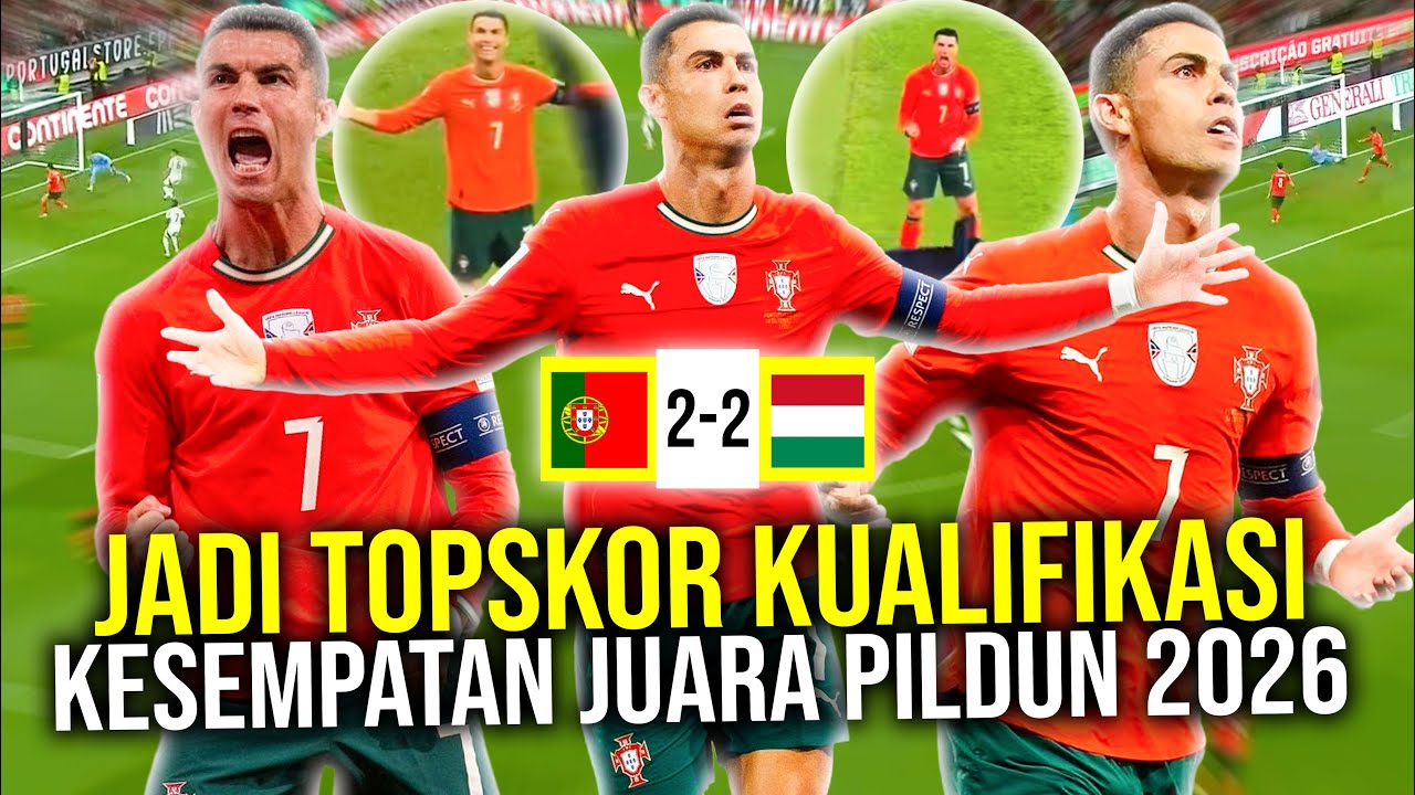 Youtube Thumbnail image of : CRISTIANO RONALDO TOPSKOR KUALIFIKASI PIALA DUNIA SEPANJANG MASA! PORTUGAL TAK TERKALAHKAN