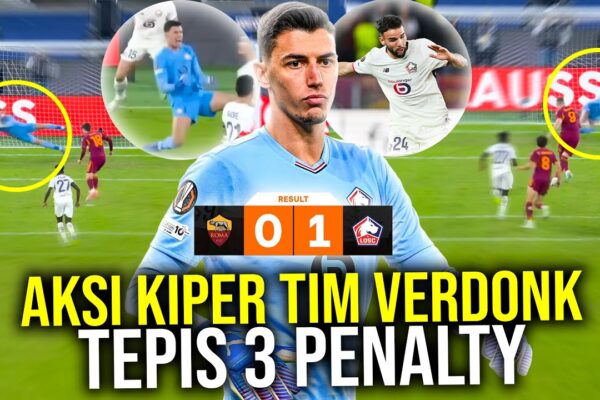 Youtube Thumbnail image of : ROMA SAMPAI KENA MENTAL! AKSI GILA BERKE OZER KIPER LILLE YANG TEPIS 3 PENALTI BERUNTUN