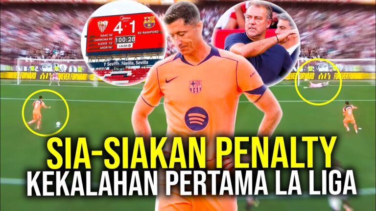 Youtube Thumbnail image of : HANSI FLICK SAMPAI GELENG-GELENG KEPALA! KEKALAHAN PERTAMA BARCA UNGGUL SEGALANYA DIBANTAI SEVILLA