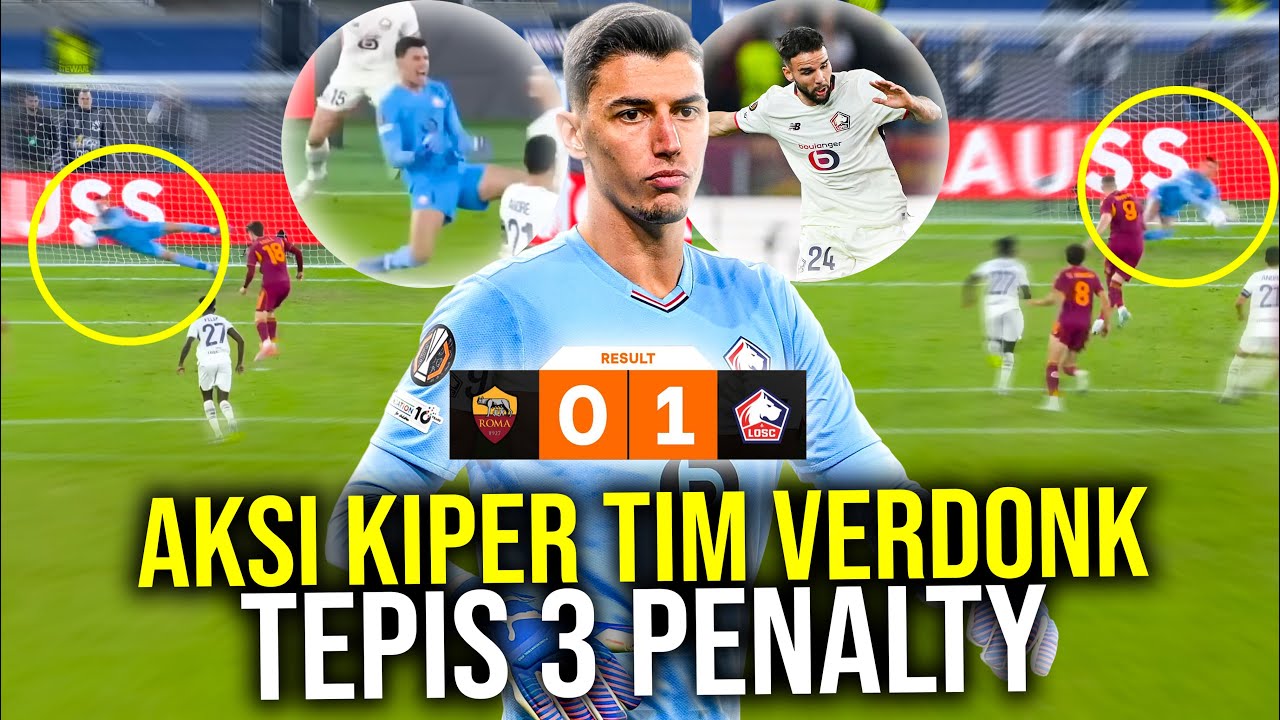 Youtube Thumbnail image of : ROMA SAMPAI KENA MENTAL! AKSI GILA BERKE OZER KIPER LILLE YANG TEPIS 3 PENALTI BERUNTUN