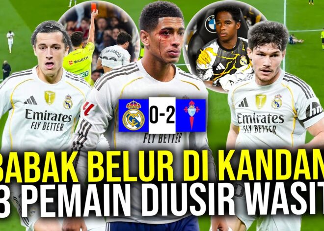 CUMA MAIN 9 ORANG MADRID BABAK BELUR DI HAJAR CELTA VIGO! KEPEMIMPINAN ALONSO MULAI DIPERTANYAKAN