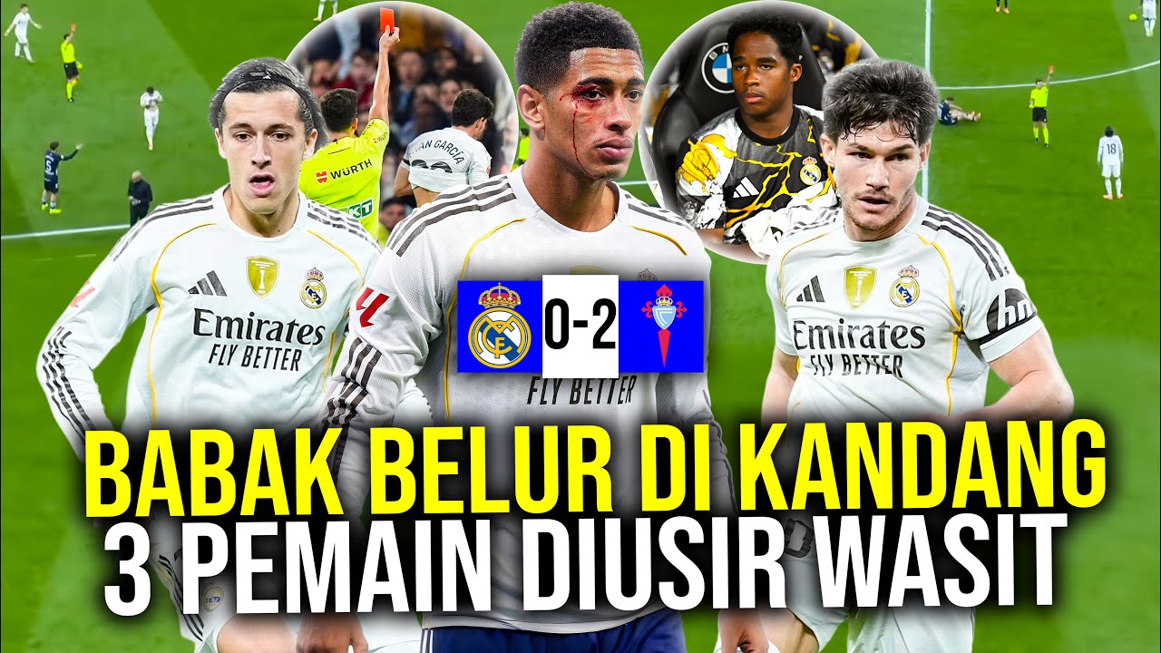 CUMA MAIN 9 ORANG MADRID BABAK BELUR DI HAJAR CELTA VIGO! KEPEMIMPINAN ALONSO MULAI DIPERTANYAKAN